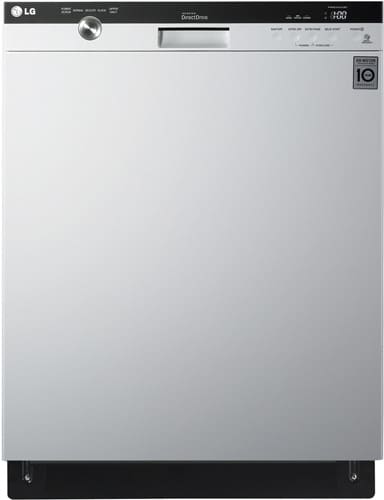 LG LDS5540WW Semi-Integrated Dishwasher with SenseClean™ Wash System, SmartDiagnosis™, EasyRack™ Plus, SmoothTouch™, NeveRust™ Stainless Steel Tub, 14 Place Settings, 5 Wash Cycles, 2 Spray Arms and 48dB LoDecibel™ Operation: White