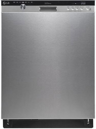 LG LDS5560ST Semi-Integrated Dishwasher with 14 Place Setting Capacity, Adjustable 3rd Rack, 7 Wash Cycles, Stainless Steel Interior, 48dB LoDecibel Operation, and Energy Star Qualified