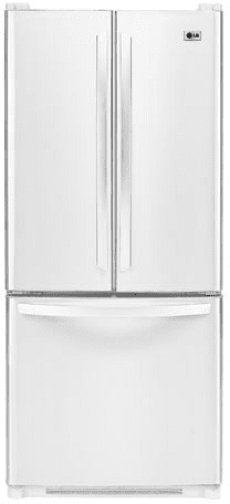 LG LFC20760SW 19.7 cu. ft. French Door Refrigerator with 4 Split Spill-Proof Glass Shelves, Cantilevered Shelves, Ice Maker, IcePlus Accelerated Freezing and Digital LED Controls: White