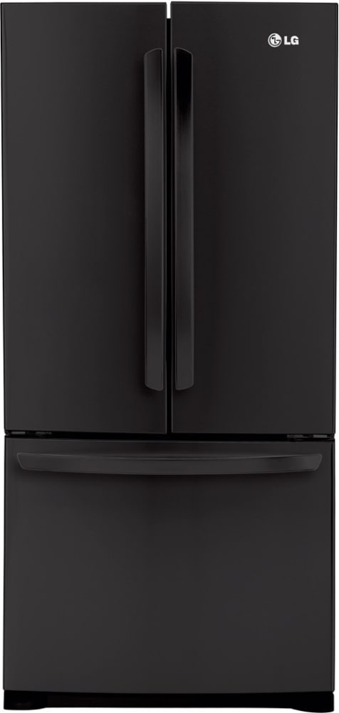 LG LFC25765SB 24.9 cu. ft. French Door Refrigerator with Spill Protector Glass Shelves, Humidity Crispers, Glide N' Serve Drawer and LED Interior Lights: Smooth Black