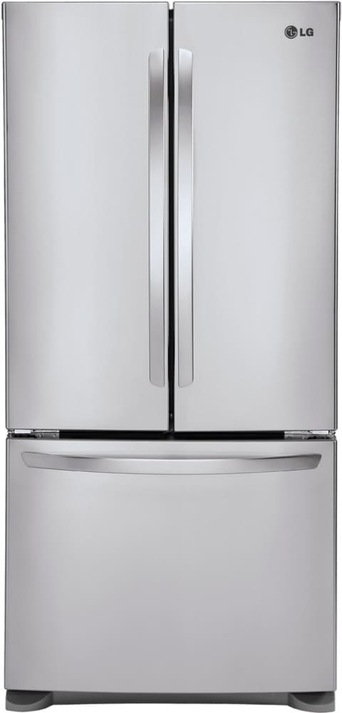 LG LFC25765ST 24.9 cu. ft. French Door Refrigerator with Spill Protector Glass Shelves, Humidity Crispers, Glide N' Serve Drawer and LED Interior Lights: Stainless Steel