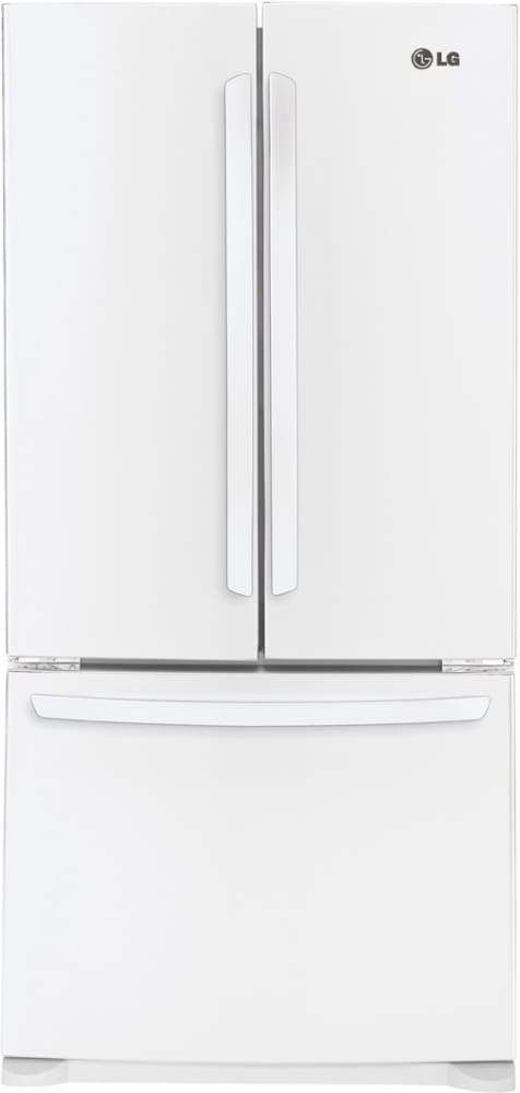 LG LFC25765SW 24.9 cu. ft. French Door Refrigerator with Spill Protector Glass Shelves, Humidity Crispers, Glide N' Serve Drawer and LED Interior Lights: Smooth White