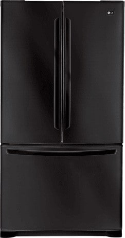 LG LFC25770SB 25.0 cu. ft. French Door Refrigerator with 4 Slide-Out Spill-Proof Glass Shelves, Cantilevered Shelves, Ice Maker, IcePlus Accelerated Freezing and 4 Compartment Crisper System: Black