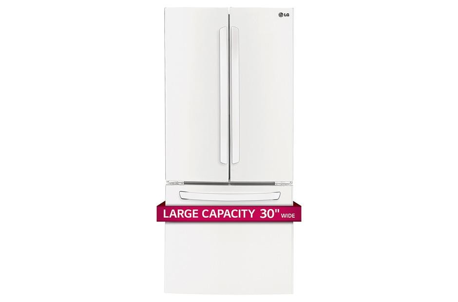 LG LFCS22520W 21 Cu. Ft. Large Capacity 30-Inch Wide 3-Door French Door Refrigerator