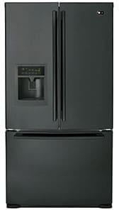 LG LFX25950SB 24.7 cu. ft. French Refrigerator with 4 Spill-Protector Glass Shelves, External Ice & Water Dispenser and Pull Drawer Bottom Freezer: Smooth Black