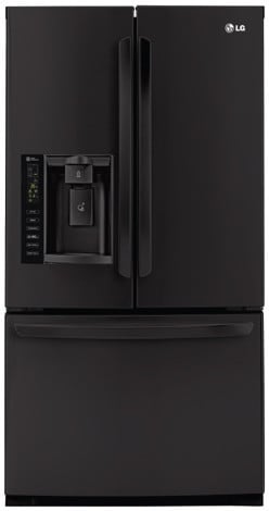 LG LFX25973SB 36 Inch French Door Refrigerator with 24.7 cu. ft. Capacity, Smart Cooling, 4 Spill Protector Glass Shelves, Gallon Door Storage, External Ice and Water Dispenser, Dual Ice Makers and ADA Compliant: Smooth Black