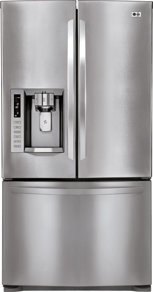 LG LFX28977ST 27.6 cu. ft. French Door Refrigerator with Adjustable Glass Shelves, Clear Gallon Door Storage, External Ice/Water Dispenser and SmoothTouch Temperature Controls: Stainless Steel