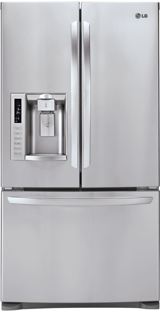 LG LFX28979ST 27.6 cu. ft. French Door Refrigerator with Slide-out Spill Protector Glass Shelves, Humidity Crispers, External Ice/Water Dispenser and Dual Ice Makers: Stainless Steel