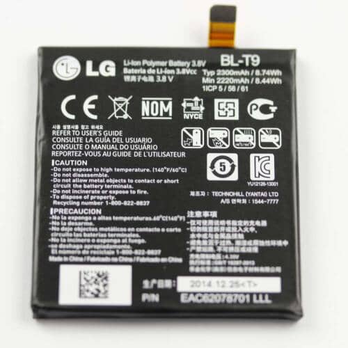 LG Rechargeable Battery,Lithium P - Eac62078701