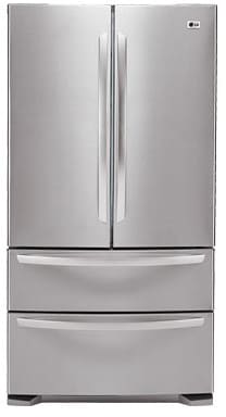 LG LMC25780AL 24.8 cu. ft. 4 Door French Door Refrigerator with 4 Spill Protector Glass Shelves
