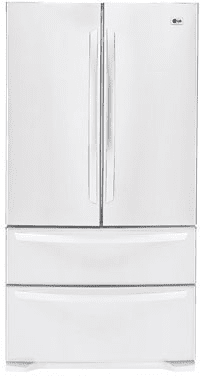 LG LMC25780SW 24.8 cu. ft. 4 Door French Door Refrigerator with 4 Spill Protector Glass Shelves, 4-Compartment Crisper System, Premium LED Internal Touch Pad and Double Freezer Drawer: Smooth White