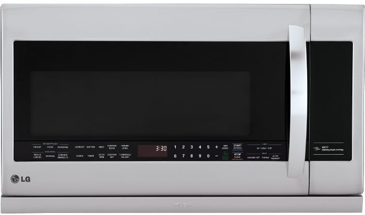 LG LMHM2237ST 2.2 cu. ft. Over-the-Range Microwave Oven with ExtendaVent™ 2.0, QuietPower™, EasyClean®, SmoothTouch™ Glass Controls, Rapid Defrost, 1,000 Cooking Watts, 400 CFM Fan, 8 Sensor Cook Options, Child Lock and Energy Saver: Stainless Steel