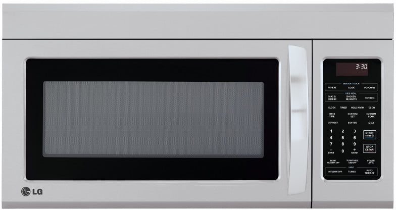 LG LMV1831ST 30 Inch Over-the-Range Microwave Oven with 1.8 cu. ft. Capacity, 300 CFM Exhaust, Sensor Cooking, 1000 Watts, Sensor Reheat, 2 Power Levels, Bi-Level Cooking Rack, WideView™, EasyClean® Interior: Stainless Steel