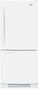 LG LRBC20512SW 19.7 cu. ft. Bottom-Freezer Refrigerator with Glass Shelves, Humidity Crispers, Gallon Door Bins, Express Freezing, Ice Maker and Swing Freezer Door