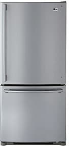 Réfrigérateur à congélateur inférieur LG LRBC20512TT de 19,7 pi³ avec 3 tablettes en verre trempé