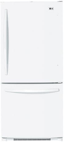 LG LRBC22522WW 22.4 Cu. Ft. Bottom Freezer Refrigerator with CustomCube Automatic Ice Maker & Tempered Glass Shelves: White