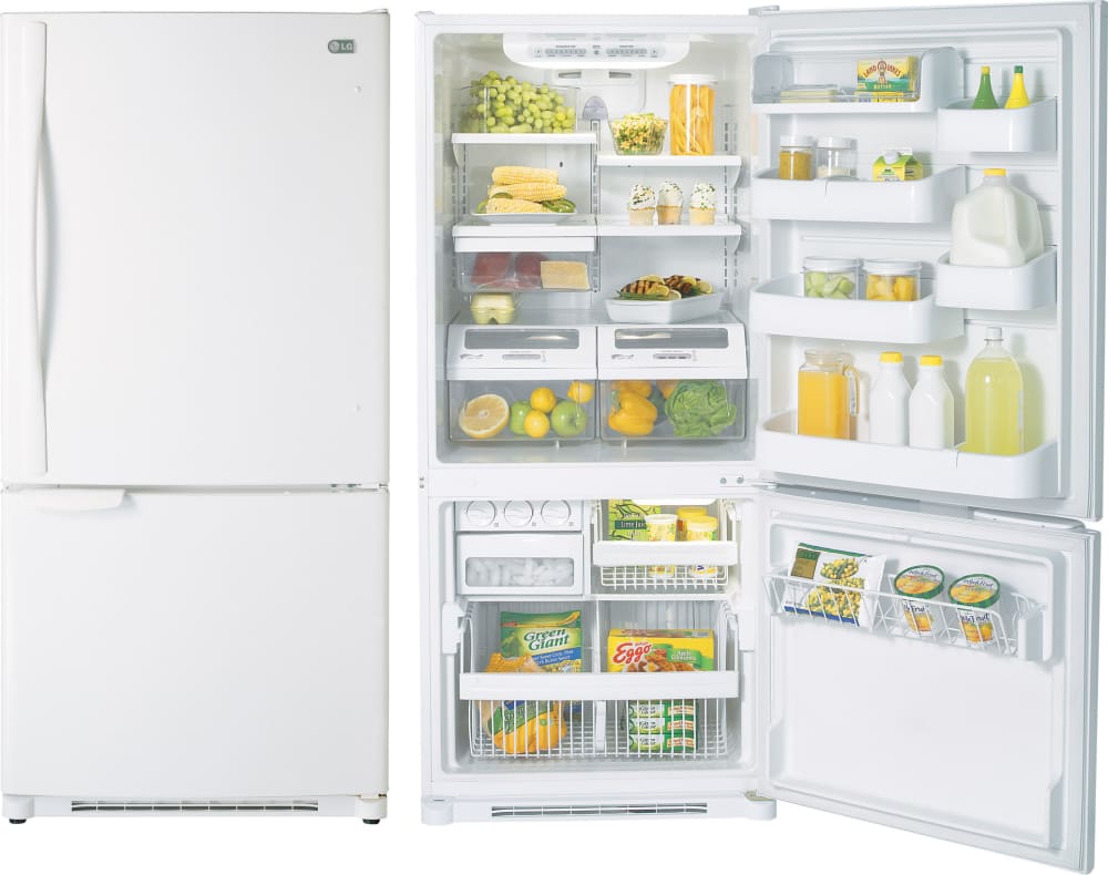 LG LRBN20520WW 19.7 cu ft Refrigerator with Swing Freezer Door, Digital Temperatue Controls, 4 split Shelves, Energy Star: White