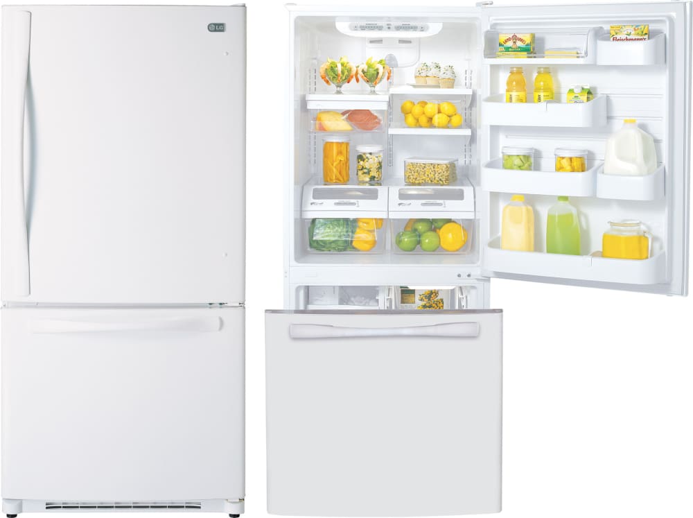 LG LRDN20720WW 19.7 cu. ft. Refrigerator with Pull Freezer Door, Digital Temperatue Controls, 4 split Shelves, Energy Star: White