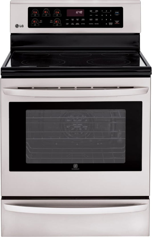 LG LRE3025ST 30 Inch Freestanding Smoothtop Electric Range with 5 Radiant Elements