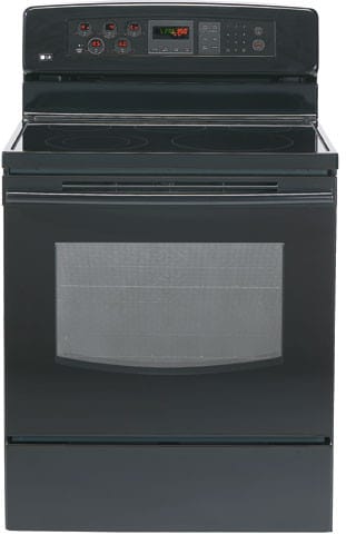 LG LRE30451SB 30 Inch Freestanding Electric Range with Fan Only Convection Cooking and 5 Radiant Elements: Black