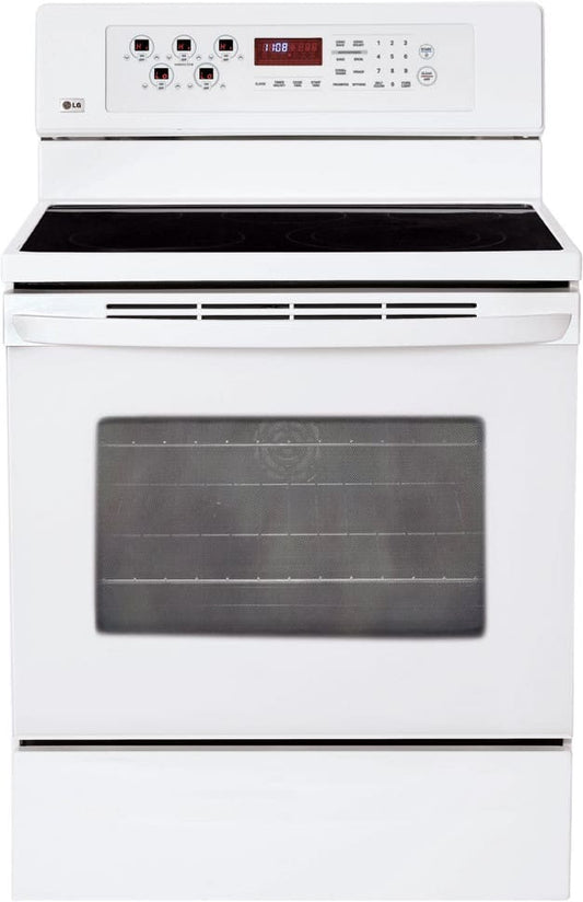 LG LRE30453SW 30 Inch Freestanding Electric Range with 5 Radiant Elements