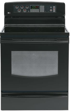 LG LRE30755SB 30 Inch Freestanding Electric Range with True Convection Cooking and 5 Radiant Elements: Black