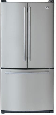 LG LRFC22750ST 22.4 Cu. Ft. French Door Refrigerator w/ Spill-Protector Tempered Glass Shelves & Upfront Digital Temperature Controls: Stainless Steel