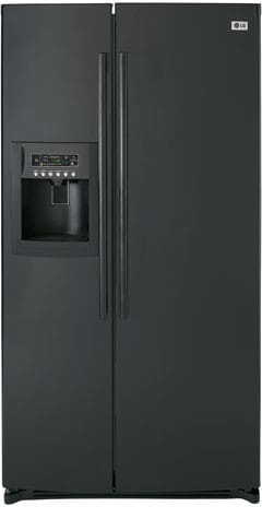 LG LRSC21935SB 20.5 Cu. Ft. Cabinet Depth Side by Side Refrigerator with Tall Water Dispenser & 7 Sensor Electronic Temperature Controls: Smooth Black