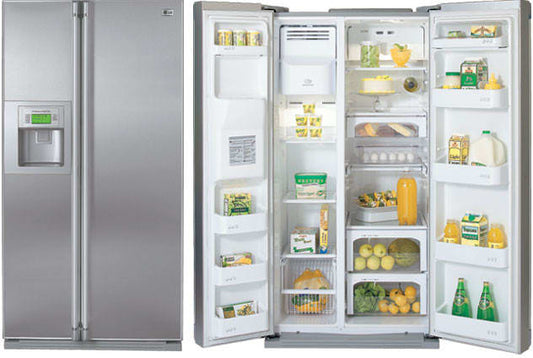 Réfrigérateur LG LRSC21951ST de 36 pouces (21 pi³) à profondeur d'armoire, avec panneau de porte personnalisé et affichage numérique à DEL : acier inoxydable