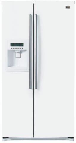 LG LRSC26915SW 25.9 Cu. Ft. Side by Side Refrigerator w/ Digital LED Display & Water Dispenser: Smooth White