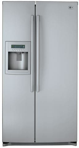 LG LRSC26915TT 25.9 Cu. Ft. Side by Side Refrigerator w/ Digital LED Display & Water Dispenser: Titanium