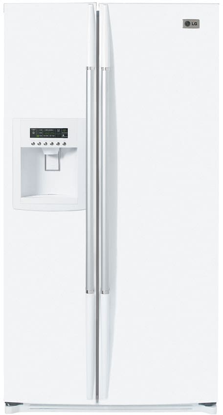 LG LRSC26925SW 25.9 Cu. Ft. Side by Side Refrigerator w/ 7 Sensor Electronic Temperature Controls & Water Dispenser: Smooth White