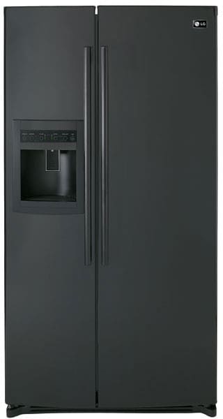 Réfrigérateur côte à côte LG LSC26905SB de 25,9 pi³ avec grand distributeur d'eau et machine à glaçons automatique : noir lisse