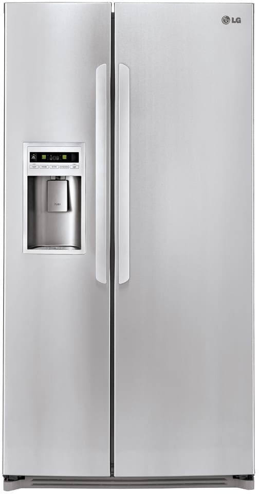 LG LSC27914ST 26.5 cu. ft. Side by Side Refrigerator with 3 Spill Protector Glass Shelves, 2 Slide-Out Shelves, Tall Flush-Mount External Ice/Water Dispenser, LED Display and Digital Controls: Stainless Steel