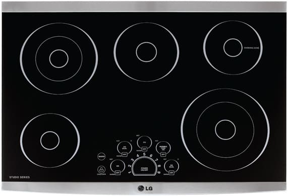 LG LSCE305ST 30 Inch Smoothtop Electric Cooktop with 5 Elements, Steady Heat Elements, Dual & Triple Elements, Bridge Element, SmoothTouch™ Controls, Hot Surface Indicator, and ADA Compliant