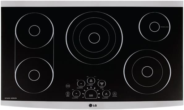 LG LSCE365ST 36 Inch Smoothtop Electric Cooktop with 5 Elements, Steady Heat Elements, Dual & Triple Elements, Bridge Element, SmoothTouch™ Controls, Hot Surface Indicator, and ADA Compliant