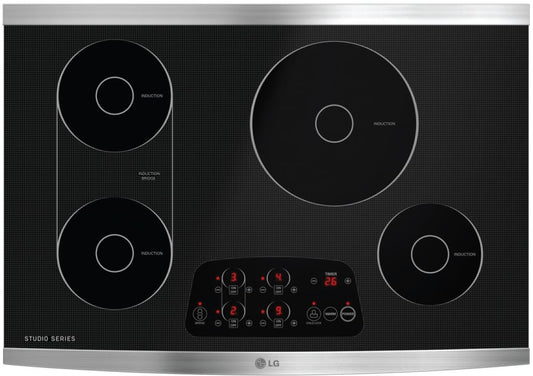 LG LSCI307ST 30 Inch Induction Cooktop with 4 Induction Elements, Bridge Element, 9 Heat Settings + Boost