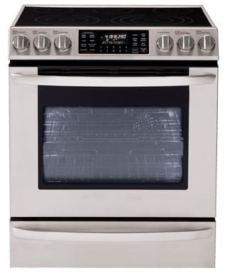 LG LSE3092ST 30 Inch Slide-in Electric Range with 5 Expandable Elements