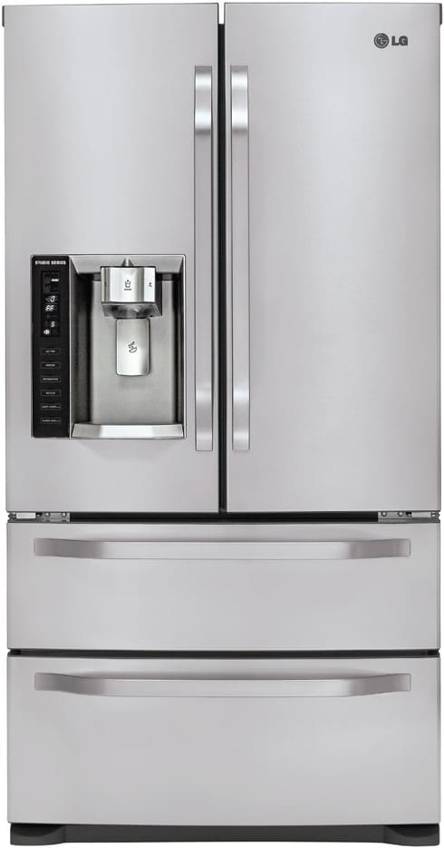 LG LSMX214ST 20.5 cu. ft. Counter-Depth French Door Refrigerator with Spill Protector Glass Shelves
