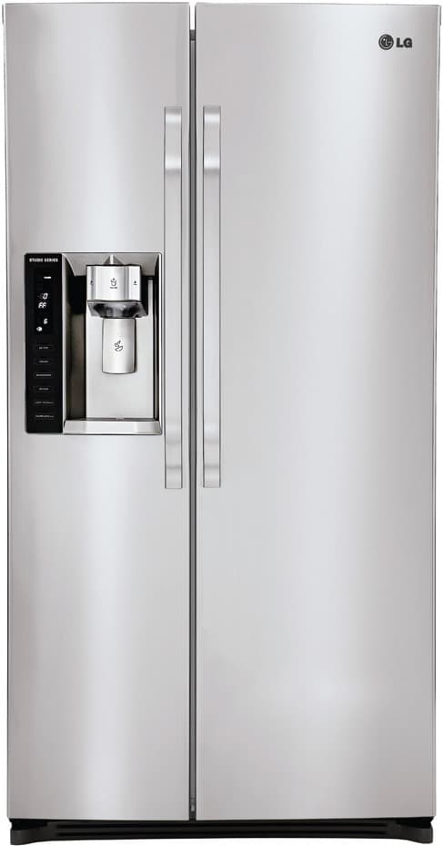 LG LSSC243ST 23.5 cu. ft. Counter-Depth Side by Side Refrigerator with Spill Protector Glass Shelves, Humidity Crispers, External Ice/Water Dispenser and 2 Year Warranty