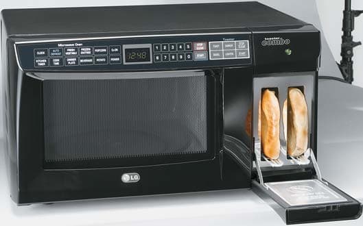 LG LTM9020B 0.9 Cu. Ft. Microwave/Toaster Combo w/ 10 Power Levels & 9 Toaster Browing Levels: Black