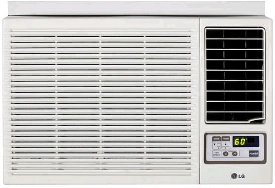 LG LW2410HR 23,500 BTU Room Air Conditioner with 11,600 BTU Electric Heat, 1,440 sq. ft. Cooling Area, Dehumidification, 8.5 EER, R-410A Refrigerant and Remote Control