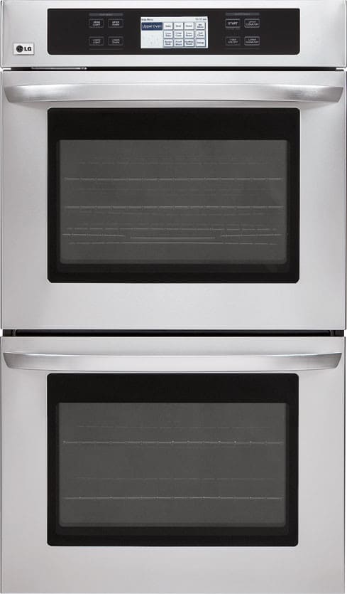 LG LWD3081ST 30 Inch Double Electric Wall Oven with 4.7 cu. ft. Capacity, Convection Bake/Roast and 6.3 Inch LCD Touch Screen Control System