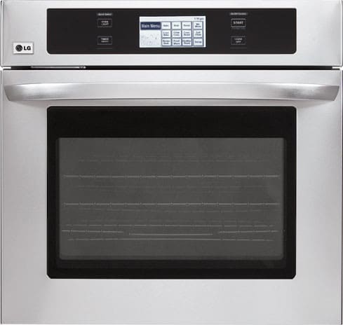 LG LWS3081ST 30 Inch Single Electric Wall Oven with 4.7 cu. ft. Capacity, Convection Bake/Roast and 6.3 Inch LCD Touch Screen Control System