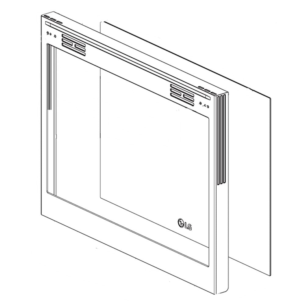 LG AGM75509806 Range Oven Door Outer Panel