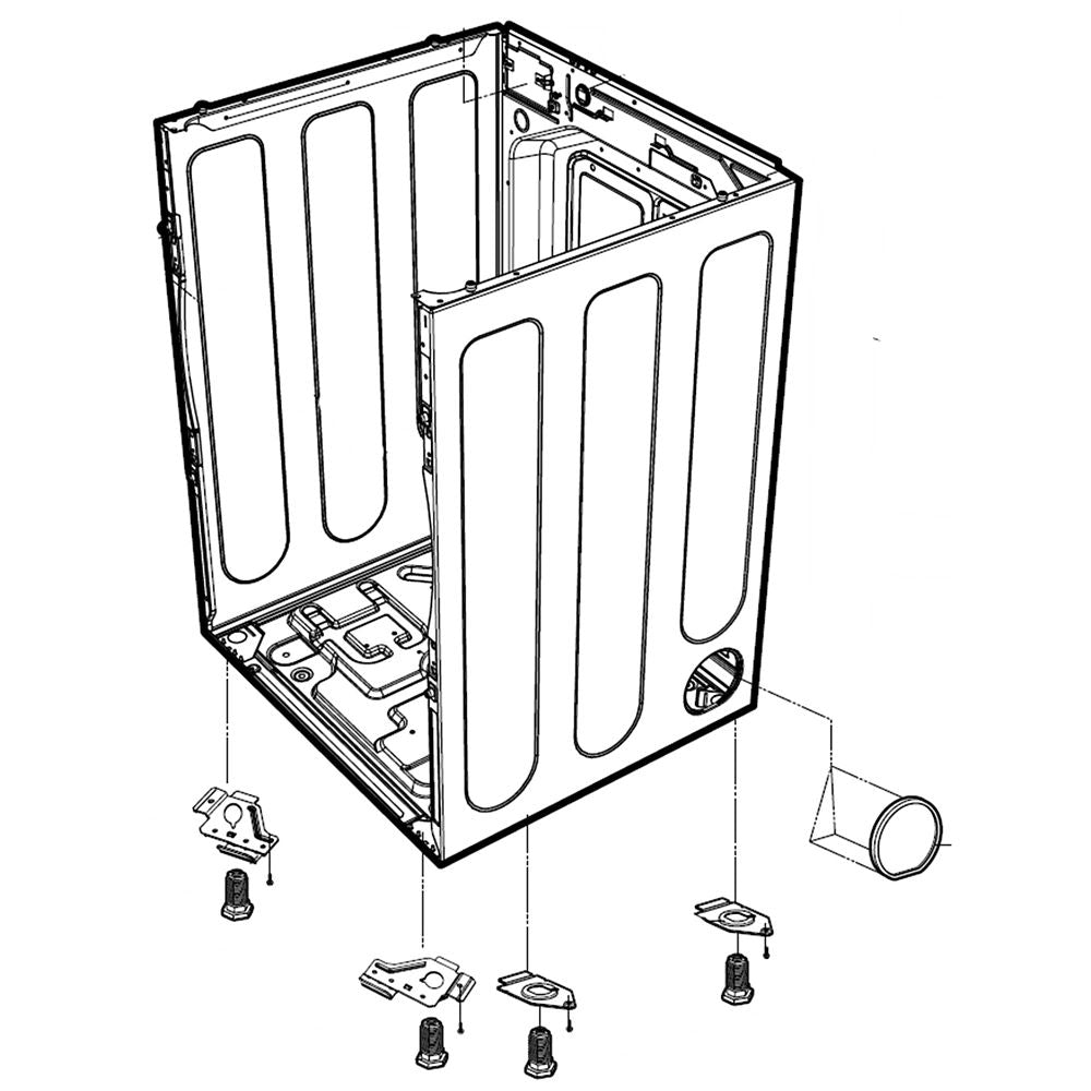 LG ABJ34559226 Dryer Cabinet Assembly