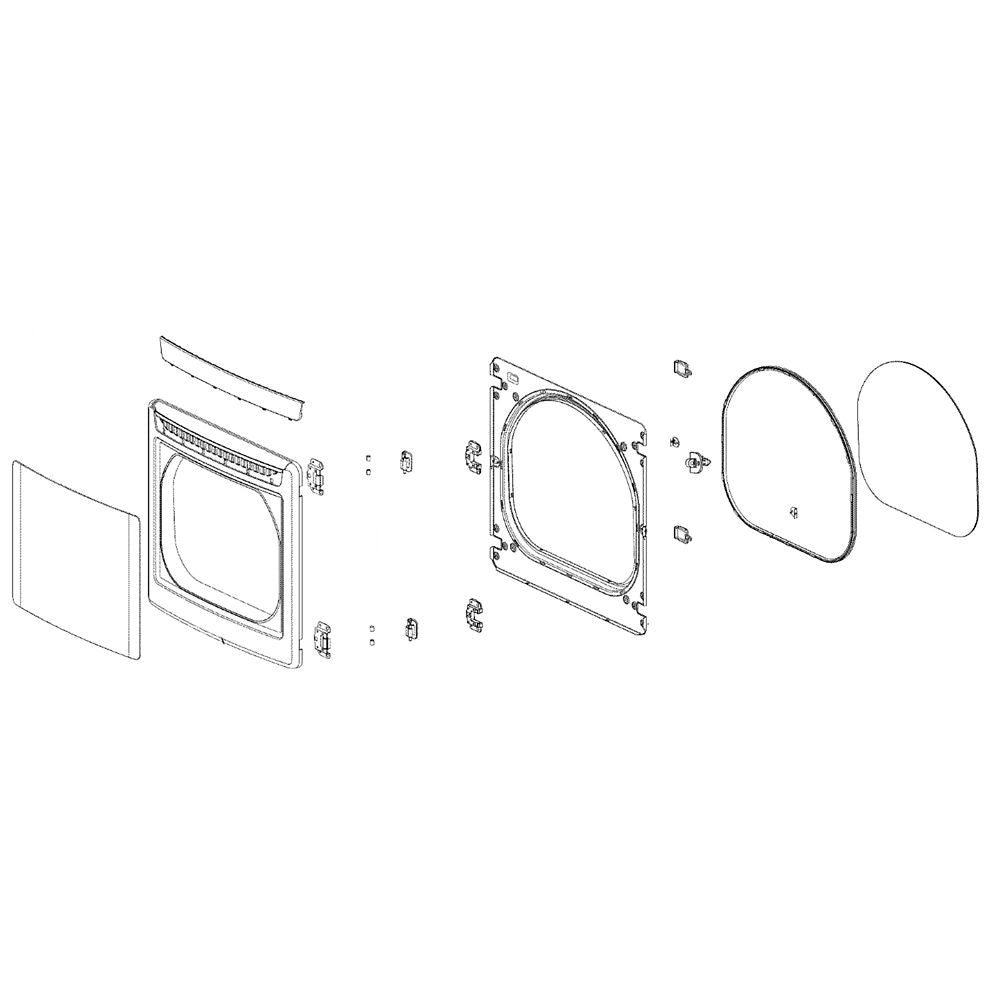 LG Dryer Door - ADC72922714