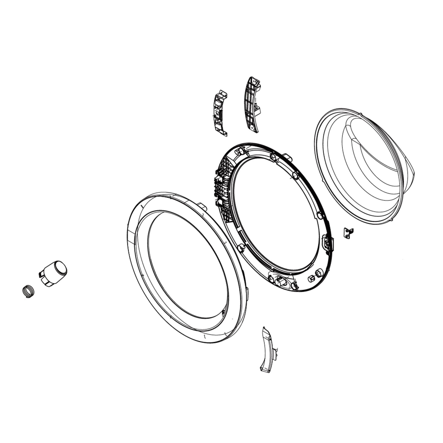 Porte de laveuse LG ADC74154913