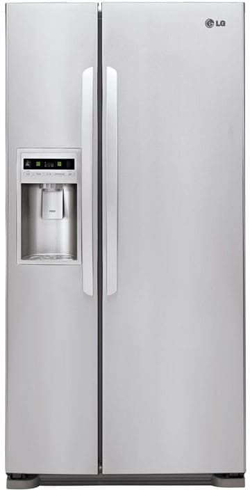 LG LSC23924ST 23.0 cu. ft. Side by Side Refrigerator with 3 Spill Protector Glass Shelves, Adjustable Gallon Door Bins, 33 Inch Width, Energy Star Qualified and External Tall Ice/Water Dispenser: Stainless Steel