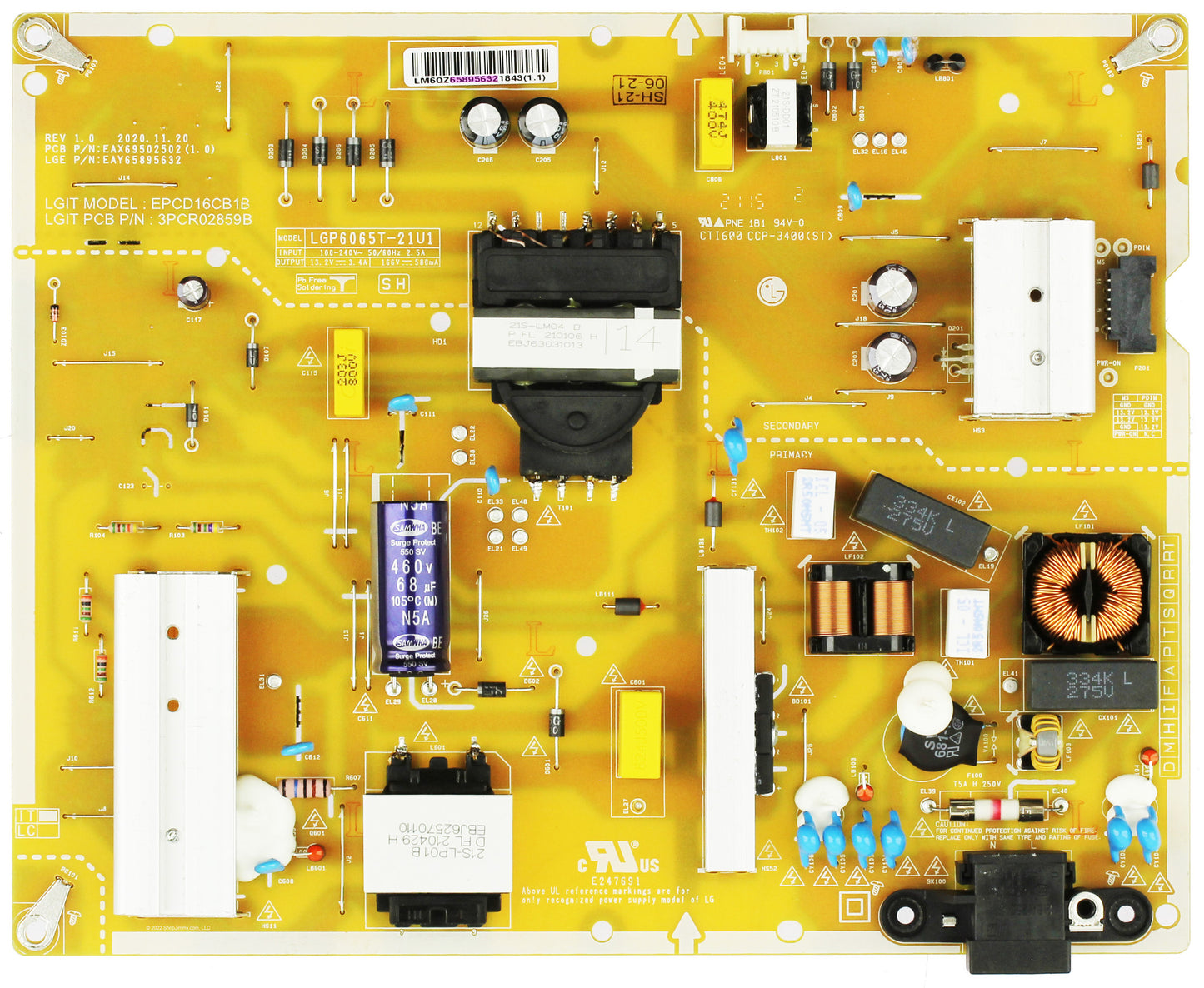 LG Television Power Supply - EAY65895632